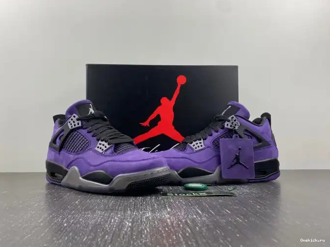 One Kick Suede x Purple Scott Air Jordan Travis 4 0531